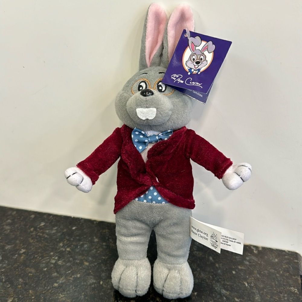 Give Kids the World Village MAYOR CLAYTON Bunny Rabbit Plush 10" NWT!